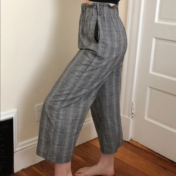 Plaid cropped wide leg - Picture 2 of 3